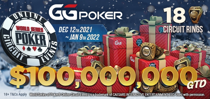 $100M Guaranteed WSOP Winter Online Circuit Tournament Series Launches At GGPoker